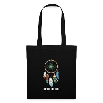 Dream Catcher Bohemian Spiritual Dreamcatcher - Stoffbeutel - Schwarz - Vorne