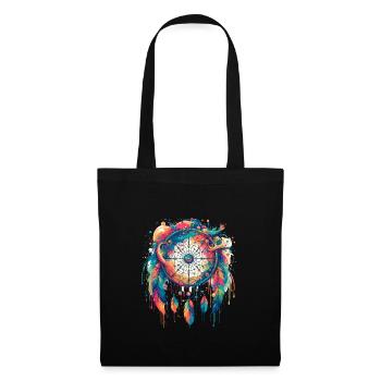 Attrape-rêves Attrape-rêves spirituel bohème - Sac en tissu - noir - Devant