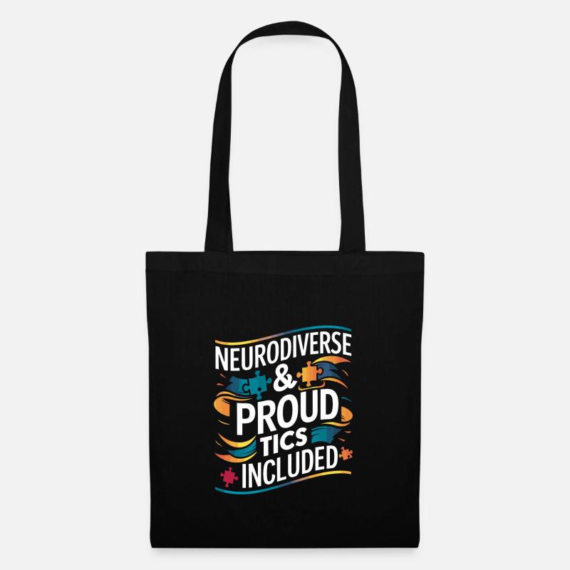 Tourette-syndrom-bewusstsein Neurodiverse - Stoffbeutel - Schwarz