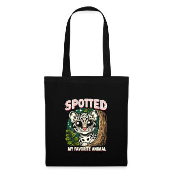 Ozelot Wild Cat Exotic Pets Jungle Big Cat - Stoffbeutel - Schwarz - Vorne