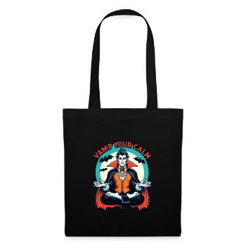 Méditation, Pleine conscience, Relaxation, Intérieur - Sac en tissu - noir - Devant