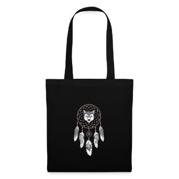 Attrape-rêves Attrape-rêves spirituel bohème - Sac en tissu - noir - Devant