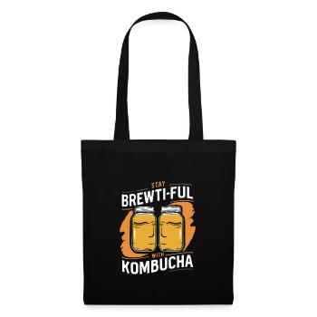 Vorteile Von Kombucha Für Brewer Maker Tea Lover - Stoffbeutel - Schwarz - Vorne