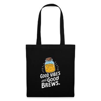 Vorteile Von Kombucha Für Brewer Maker Tea Lover - Stoffbeutel - Schwarz - Vorne