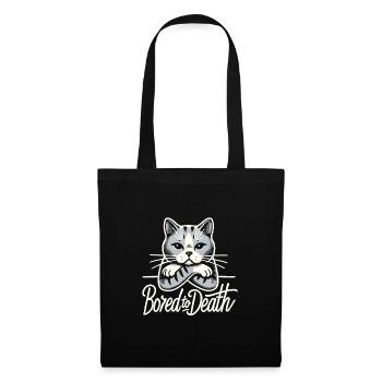 Emo Cat Design Für Gothische Katzenliebhaber Und - Stoffbeutel - Schwarz - Vorne