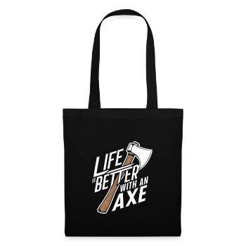 Maîtres du lancer de hache pour une pratique précise de la cible - Sac en tissu - noir - Devant