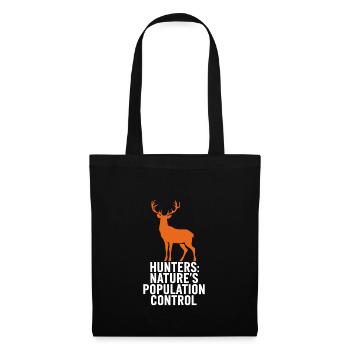 Experience the excitement of deer hunting in the forest with - Tote Bag - black - Front