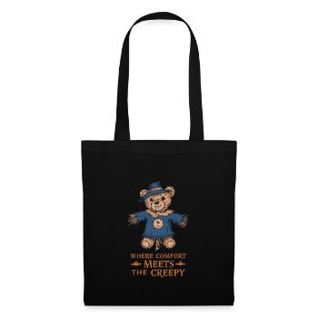 Horror Teddy Bear Clawing Through The Night Horror - Tote Bag - black - Front