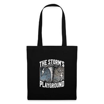 Découvrez le monde fascinant de la chasse aux tornades - Sac en tissu - noir - Devant