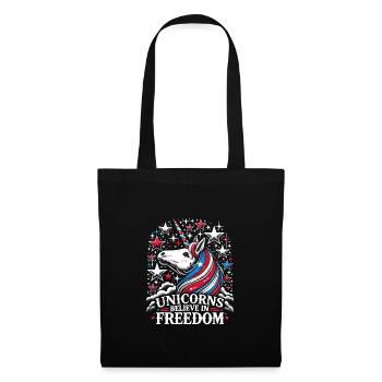 Patriotisme magique Licorne américaine États-Unis - Sac en tissu - noir - Devant