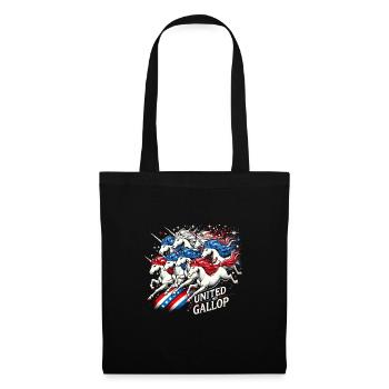 Patriotisme magique Licorne américaine États-Unis - Sac en tissu - noir - Devant