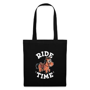Motifs de chevaux amusants pour les amoureux des chevaux et - Sac en tissu - noir - Devant