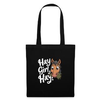 Motifs de chevaux amusants pour les amoureux des chevaux et - Sac en tissu - noir - Devant