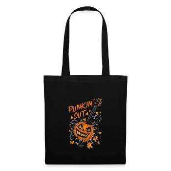 Comédie musicale, Citrouille, Automne, Ambiances, Effrayant - Sac en tissu - noir - Devant