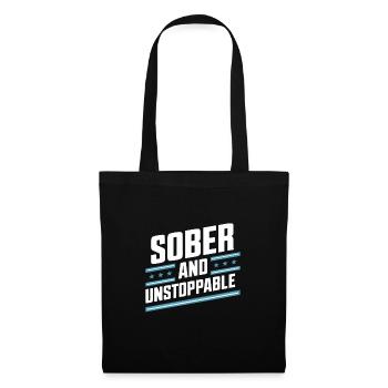 Rétablissement de la dépendance à l’alcool Sobriété AA - Sac en tissu - noir - Devant