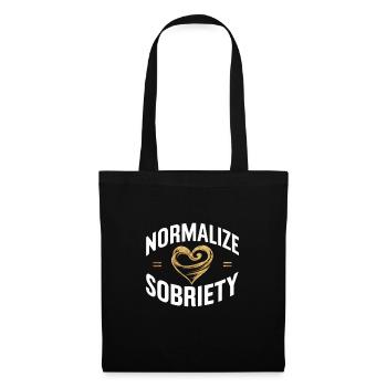 Rétablissement de la dépendance à l’alcool Sobriété AA - Sac en tissu - noir - Devant