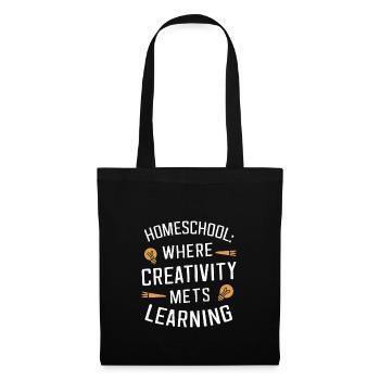Homeschool Mom Dad Family Life Community Journey - Stoffbeutel - Schwarz - Vorne