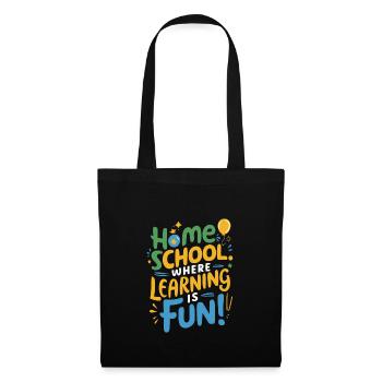Homeschool Mom Dad Family Life Community Journey - Stoffbeutel - Schwarz - Vorne