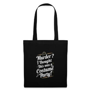 Meurtre Mystère Tenue De Dîner, Fête, Scène De Crime - Sac en tissu - noir - Devant