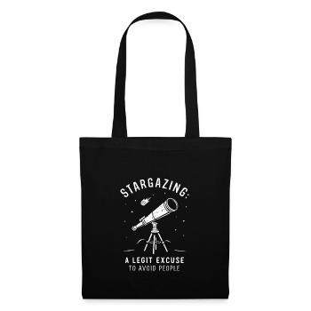 Stargazing And Meteor Shower Enthusiast - Stoffbeutel - Schwarz - Vorne