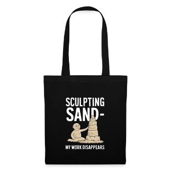 Professional sand sculptors on the beach at the - Tote Bag - black - Front