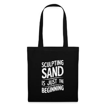 Professional sand sculptors on the beach at the - Tote Bag - black - Front