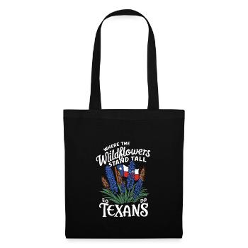 Texas Fleurs sauvages Saison Champs Fleurs Texas - Sac en tissu - noir - Devant