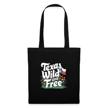 Texas Fleurs sauvages Saison Champs Fleurs Texas - Sac en tissu - noir - Devant