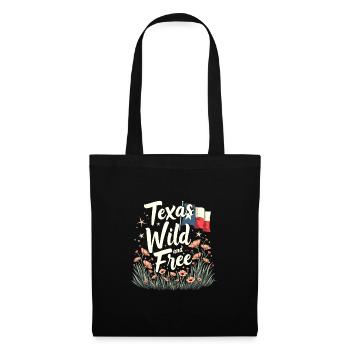Texas Fleurs sauvages Saison Champs Fleurs Texas - Sac en tissu - noir - Devant