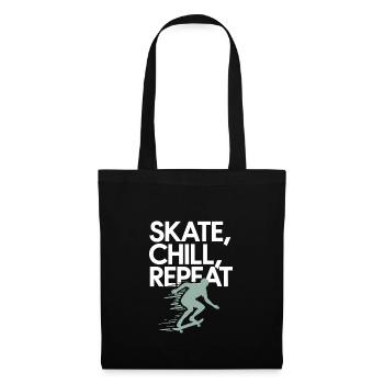 Skater Life: Downhill Longboarding Und Street - Stoffbeutel - Schwarz - Vorne