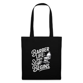 Vibrations de salon de coiffure et coupes de cheveux classiques pour - Sac en tissu - noir - Devant