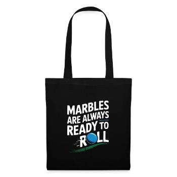 Des aventures palpitantes de courses de billes pour les passionnés - Sac en tissu - noir - Devant