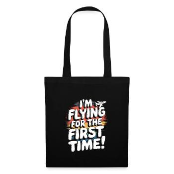 Mon premier voyage en avion Première fois en vol - Sac en tissu - noir - Devant