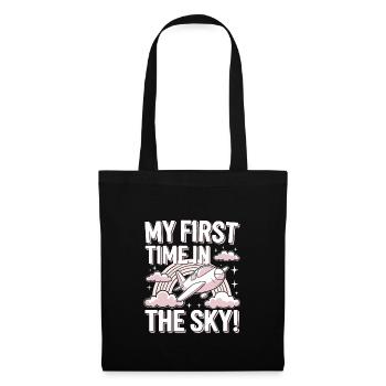 My First Plane Ride First Time Flying Adventure - Stoffbeutel - Schwarz - Vorne