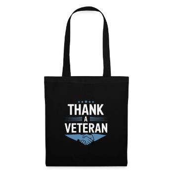 Honor Veterans Day with Patriotism and Military - Stoffbeutel - Schwarz - Vorne