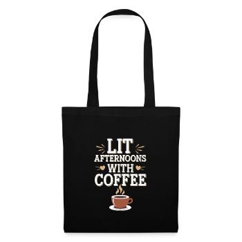 Amateurs de café Culture du café Café du matin Barista - Sac en tissu - noir - Devant