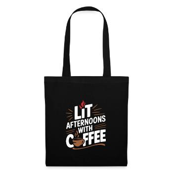 Amateurs de café Culture du café Café du matin Barista - Sac en tissu - noir - Devant