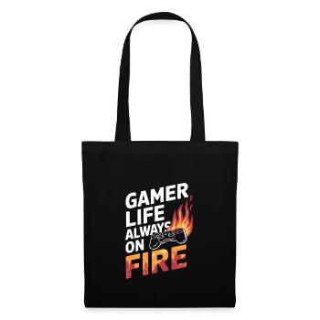 La vie de jeu pour les amateurs de jeux et le rétro - Sac en tissu - noir - Devant