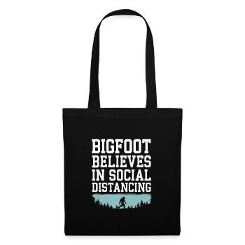 Bigfoot Believer Sasquatch Cryptid Forest Creature - Tote Bag - black - Front