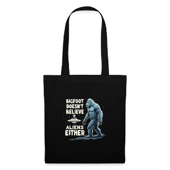 Bigfoot Believer Sasquatch Cryptid Forest Creature - Tote Bag - black - Front