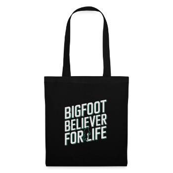 Bigfoot Believer Sasquatch Cryptid Forest Creature - Tote Bag - black - Front