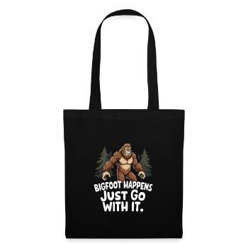 Bigfoot Believer Sasquatch Cryptid Forest Creature - Tote Bag - black - Front