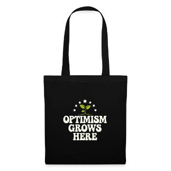 Optimisme climatique, Jour de la Terre, Durabilité - Sac en tissu - noir - Devant
