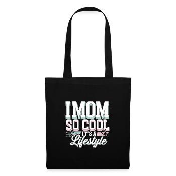 « maman cool », une parentalité amusante et attachante - Sac en tissu - noir - Devant