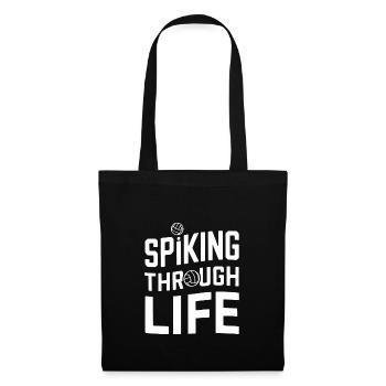 Volleyball Player And Fan Spike Serving - Tote Bag - black - Front
