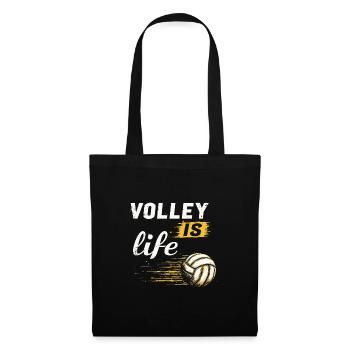 Volleyball Player And Fan Spike Serving - Tote Bag - black - Front