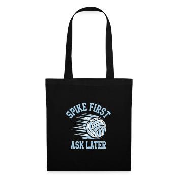 Volleyball Player And Fan Spike Serving - Tote Bag - black - Front