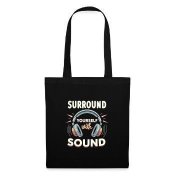 Accros aux écouteurs Un son immersif haut de gamme - Sac en tissu - noir - Devant