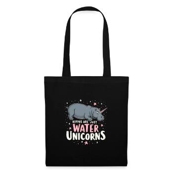 Humour hippopotame, citations sarcastiques, drôle - Sac en tissu - noir - Devant