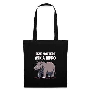Humour hippopotame, citations sarcastiques, drôle - Sac en tissu - noir - Devant